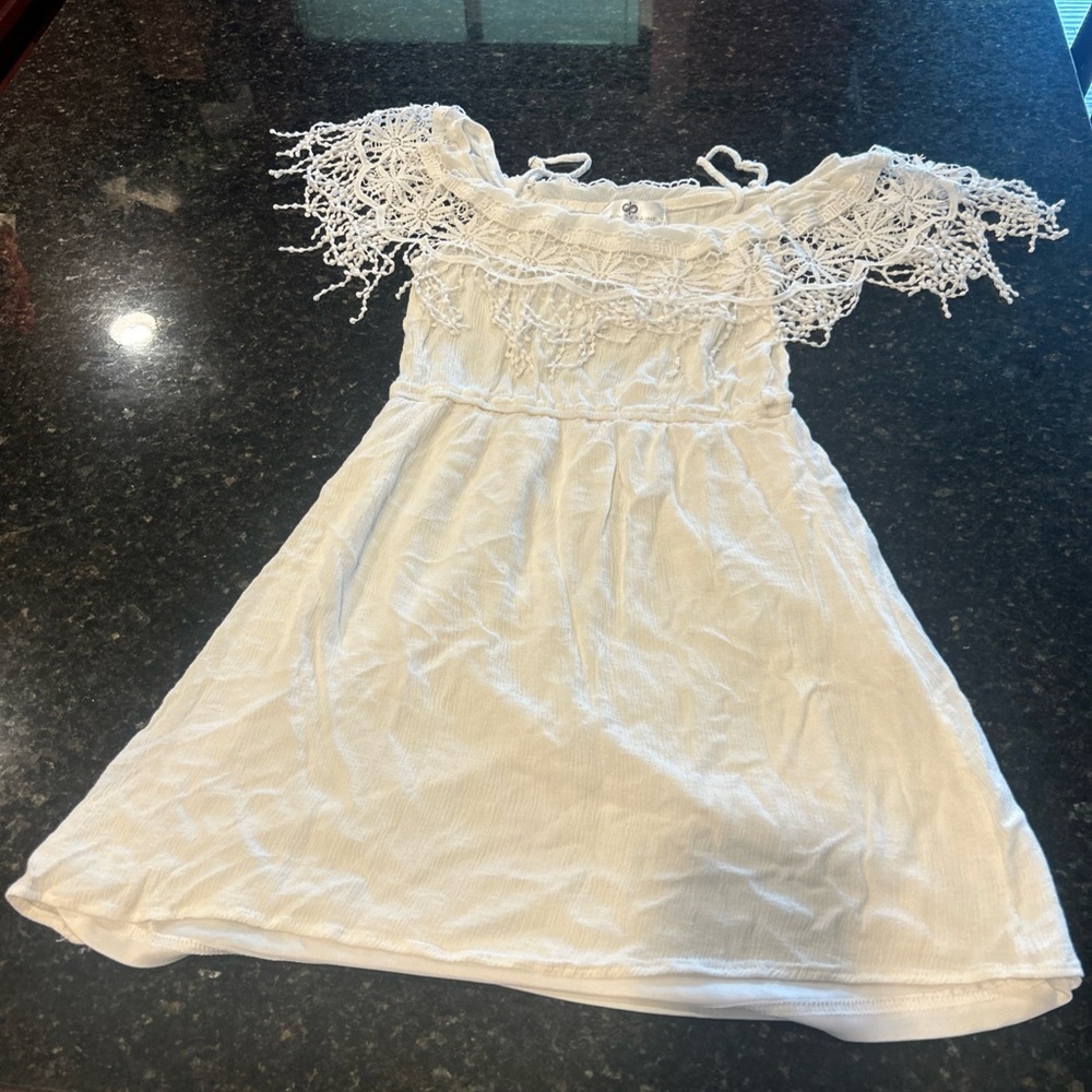 Infinity Raine White Lace Midi Dress